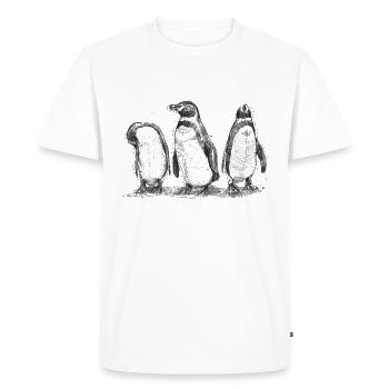 Croquis de pingouin - T-shirt Premium bio Homme - blanc - Devant - Nico (187cm)
