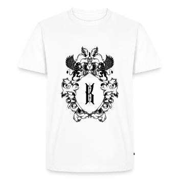 Armoiries de la lettre K - T-shirt Premium bio Homme - blanc - Devant - Nico (187cm)
