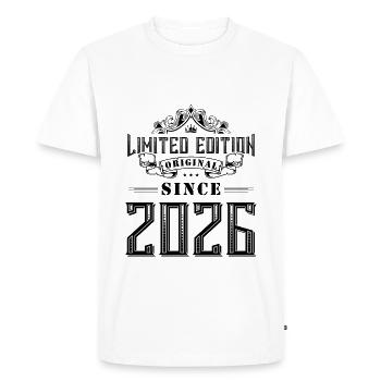 Édition limitée 2026 - T-shirt Premium bio Homme - blanc - Devant - Nico (187cm)