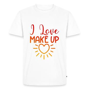 J’adore le maquillage - T-shirt Premium bio Homme - blanc - Devant - Nico (187cm)