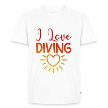 I love diving - Men's Premium Organic T-Shirt - white - Front - Nico (187cm)