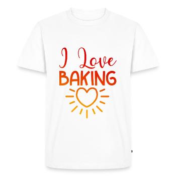 I love baking - Men's Premium Organic T-Shirt - white - Front - Nico (187cm)