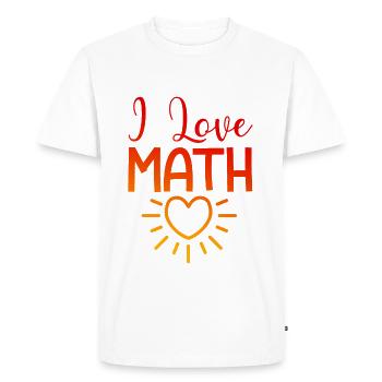 J’adore les maths - T-shirt Premium bio Homme - blanc - Devant - Nico (187cm)