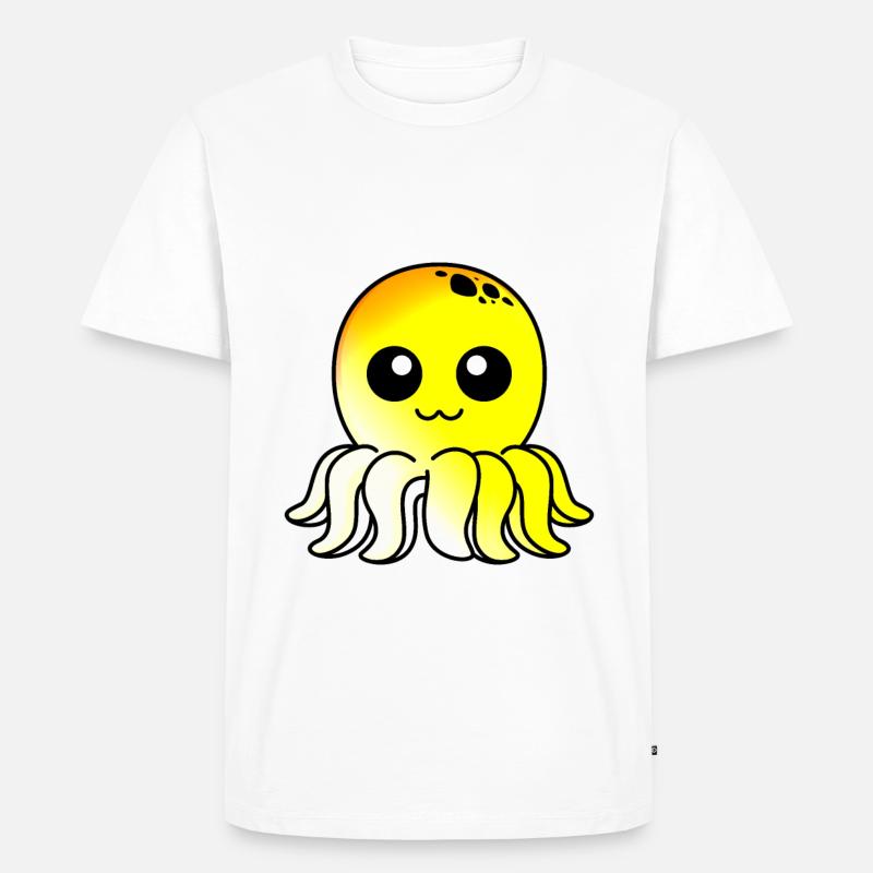 Krake Comic Tier - Männer Premium Bio T-Shirt - Weiß