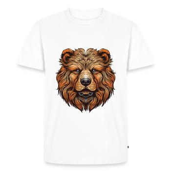 Portrait de chien Chow Chow - T-shirt Premium bio Homme - blanc - Devant - Nico (187cm)