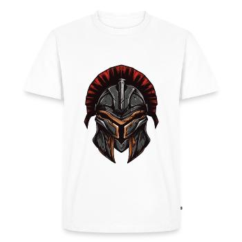 Spartan Warrior Sparta Helmet - Men's Premium Organic T-Shirt - white - Front - Nico (187cm)