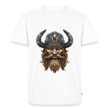 Guerrier viking Valhalla Odin - T-shirt Premium bio Homme - blanc - Devant - Nico (187cm)