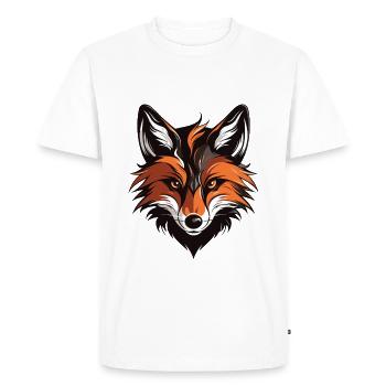 Portrait de renard - T-shirt Premium bio Homme - blanc - Devant - Nico (187cm)