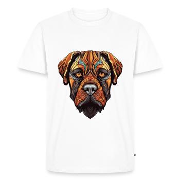 Mastiff Dog Portrait - Men's Premium Organic T-Shirt - white - Front - Nico (187cm)