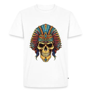 Crâne de pharaon - T-shirt Premium bio Homme - blanc - Devant - Nico (187cm)