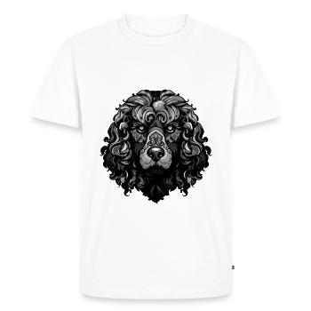 Poodle Dog Portrait - Men's Premium Organic T-Shirt - white - Front - Nico (187cm)