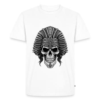 Crâne de pharaon - T-shirt Premium bio Homme - blanc - Devant - Nico (187cm)