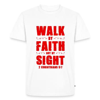 Trusting the Bible - Men's Premium Organic T-Shirt - white - Front - Nico (187cm)