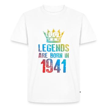 1941 Légendes nées en - T-shirt Premium bio Homme - blanc - Devant - Nico (187cm)