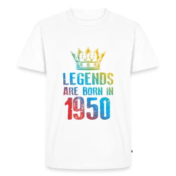 1950 Légendes nées en - T-shirt Premium bio Homme - blanc - Devant - Nico (187cm)