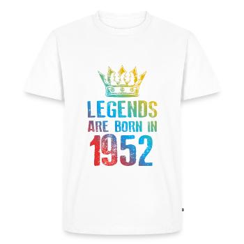 1952 Légendes nées en - T-shirt Premium bio Homme - blanc - Devant - Nico (187cm)