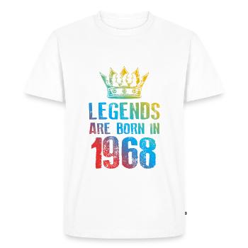 1968 Légendes nées en - T-shirt Premium bio Homme - blanc - Devant - Nico (187cm)