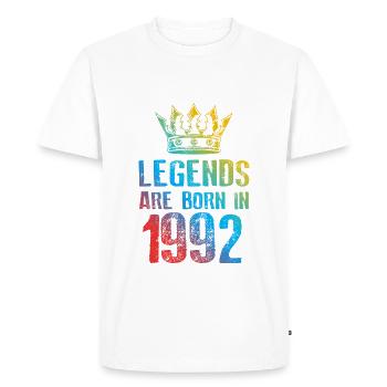 1992 Légendes nées en - T-shirt Premium bio Homme - blanc - Devant - Nico (187cm)