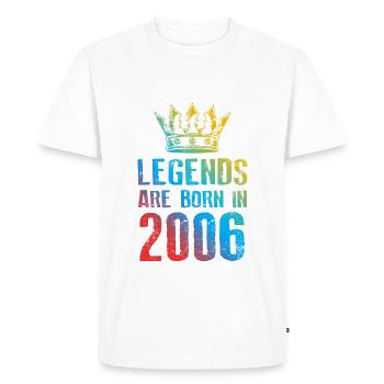 2006 Légendes nées en - T-shirt Premium bio Homme - blanc - Devant - Nico (187cm)