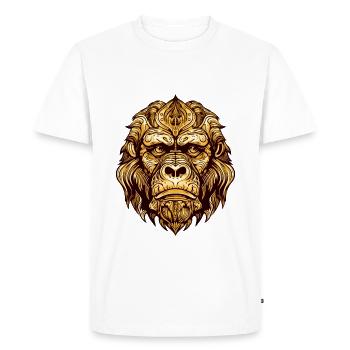 Gorilla Head Animal - Men's Premium Organic T-Shirt - white - Front - Nico (187cm)