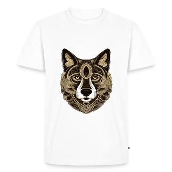 Husky Dog Head Animal - Men's Premium Organic T-Shirt - white - Front - Nico (187cm)