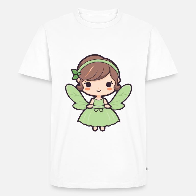 Fee Comic Niedlich - Männer Premium Bio T-Shirt - Weiß