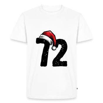 72 Numéro Noël - T-shirt Premium bio Homme - blanc - Devant - Nico (187cm)