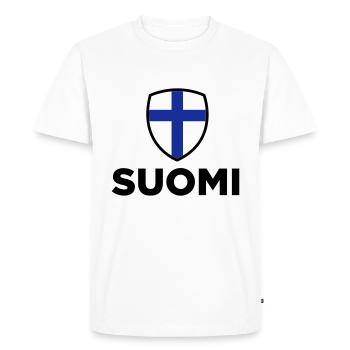 Drapeau national de la Finlande - T-shirt Premium bio Homme - blanc - Devant - Nico (187cm)