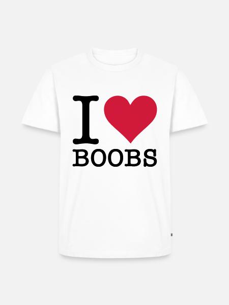 I love tits - Men's Premium Organic T-Shirt - white