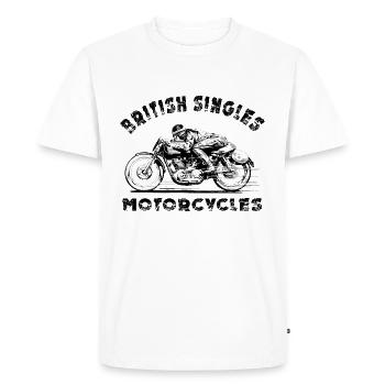 british motorcycles - Men's Premium Organic T-Shirt - white - Front - Nico (187cm)