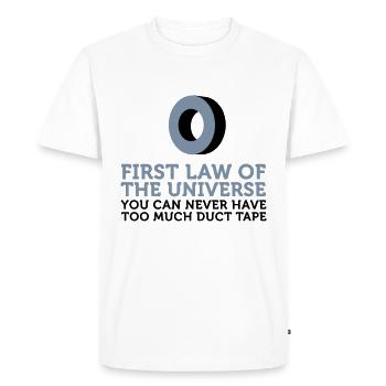 One can never have too much duct tape! - Men's Premium Organic T-Shirt - white - Front - Nico (187cm)
