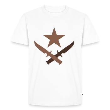 Terrorists - T-shirt Premium bio Homme - blanc - Devant - Nico (187cm)