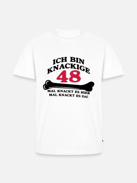 Birthday - I'm 48 Crunchy - Men's Premium Organic T-Shirt - white