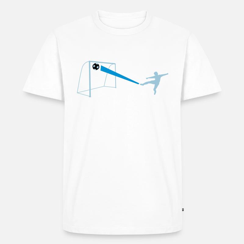 fussballtor - Männer Premium Bio T-Shirt - Weiß