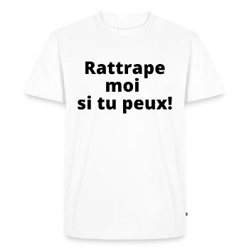 Course à pied. - T-shirt Premium bio Homme - blanc - Devant - Nico (187cm)