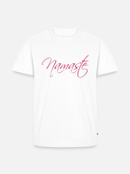 Namaste - Männer Premium Bio T-Shirt - Weiß