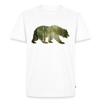 Arbres de la forêt des ours cadeau idée cadeau - T-shirt Premium bio Homme - blanc - Devant - Nico (187cm)