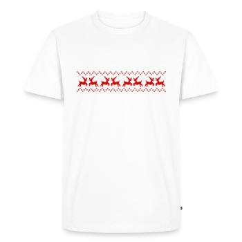 noel renne neige - Men's Premium Organic T-Shirt - white - Front - Nico (187cm)