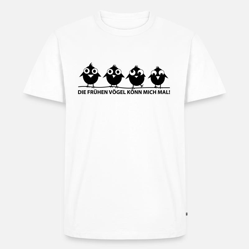 die frühen Vögel - Männer Premium Bio T-Shirt - Weiß