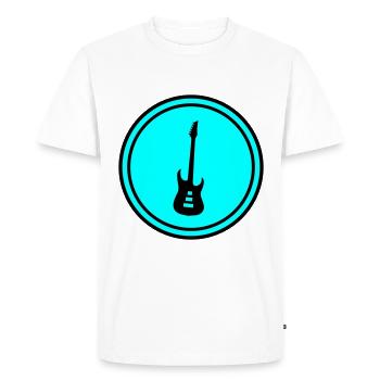 Symbole de guitare - T-shirt Premium bio Homme - blanc - Devant - Nico (187cm)