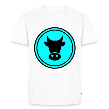 Tête de vache - T-shirt Premium bio Homme - blanc - Devant - Nico (187cm)