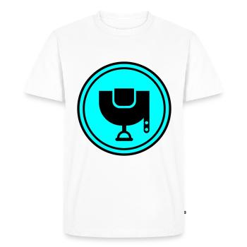 Saddle icon - Men's Premium Organic T-Shirt - white - Front - Nico (187cm)