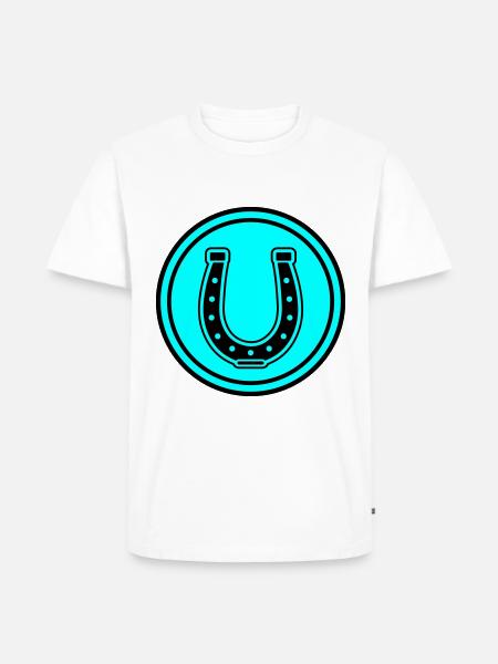 Horseshoe Symbol - Men's Premium Organic T-Shirt - white