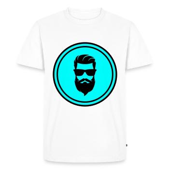 Symbole de barbe du visage - T-shirt Premium bio Homme - blanc - Devant - Nico (187cm)