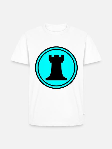 Chess piece tower - Men's Premium Organic T-Shirt - white