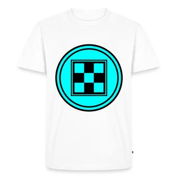 Symbole d’échiquier - T-shirt Premium bio Homme - blanc - Devant - Nico (187cm)