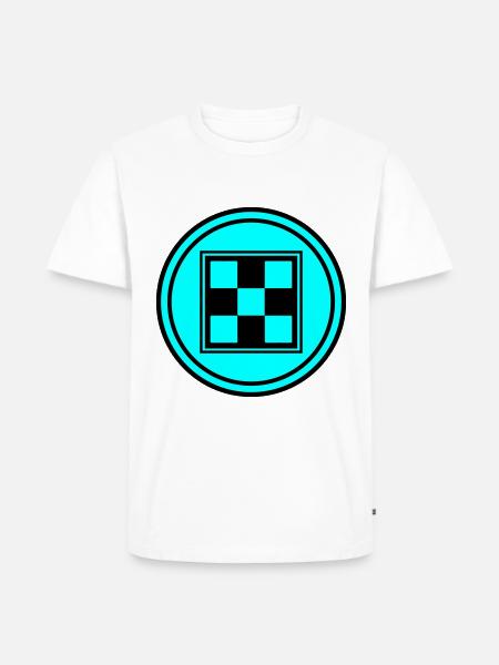 Schachbrett symbol - Männer Premium Bio T-Shirt - Weiß