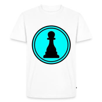 Pièce d’échecs Runner Bauer - T-shirt Premium bio Homme - blanc - Devant - Nico (187cm)
