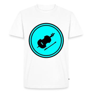 Violin Icon symbol - Men's Premium Organic T-Shirt - white - Front - Nico (187cm)