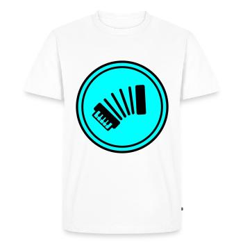 Musique d’accordéon - T-shirt Premium bio Homme - blanc - Devant - Nico (187cm)